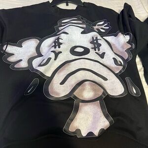 Black Sweatshirt with Cartoon Graphic